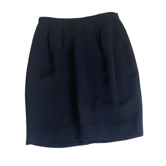 Larry Levine 6P petite Suits black pencil skirt w/zipper in back - Picture 1 of 6